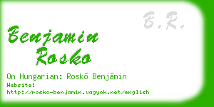 benjamin rosko business card